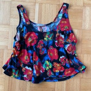 Floral Flowy Crop Top